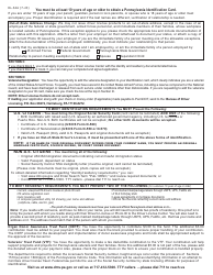 Form DL-54A Application for Initial Identification - Pennsylvania, Page 2
