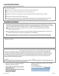 Notification Application Form - Victim Safety Unit - British Columbia, Canada, Page 3