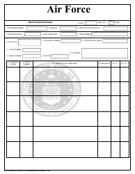AFSC Form 959 Air Force - Work Control Document