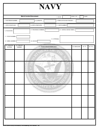 Document preview: AFSC Form 959A Navy - Work Control Document