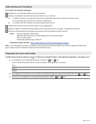 Formulaire D&#039;inscription Pour L&#039;enseignement a Domicile - Nova Scotia, Canada (French), Page 2