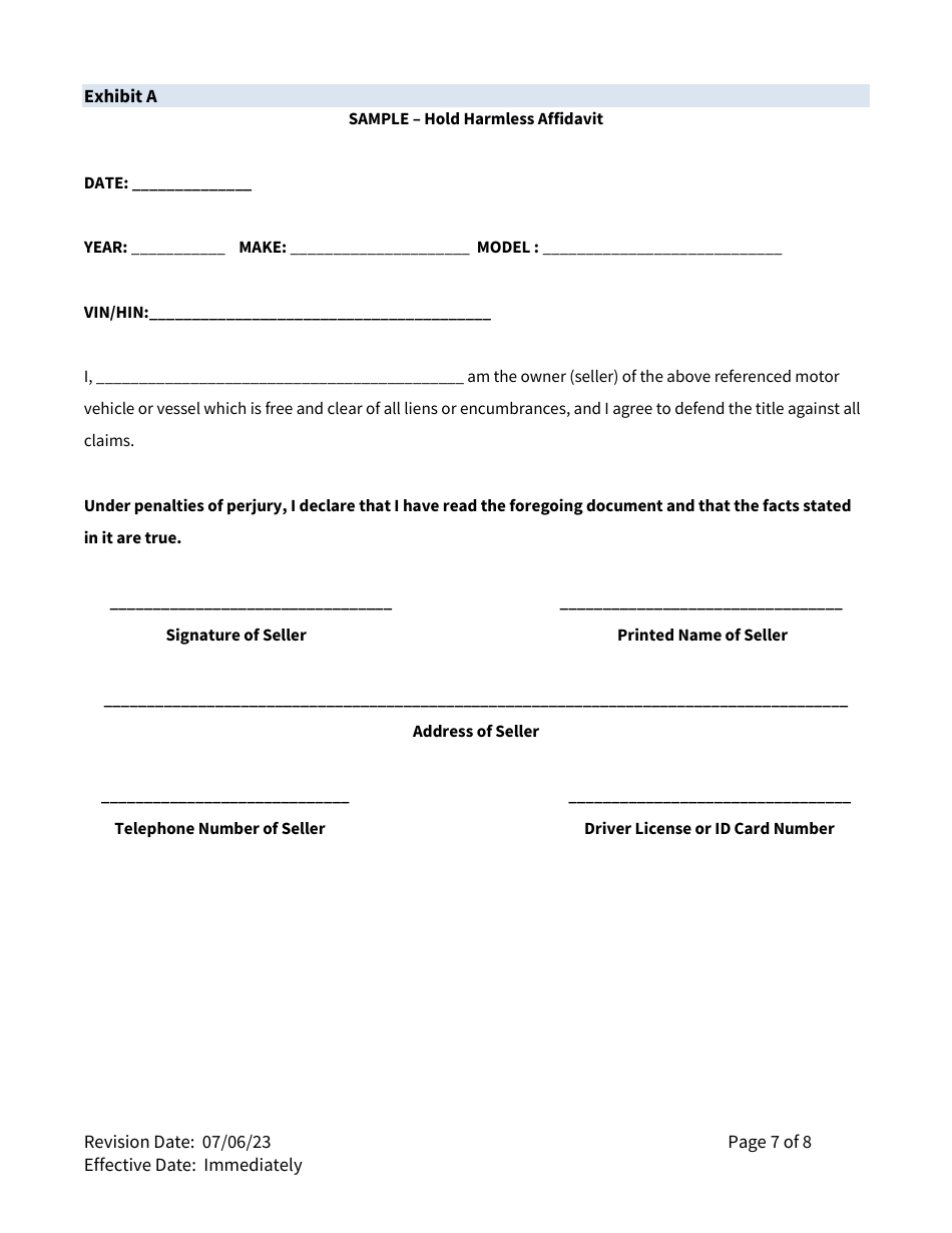 Form TL-72 Motor Vehicle Procedure Manual - Title and Lien - Ancient or Antique Motor Vehicles or Antique Vessels - Florida, Page 7