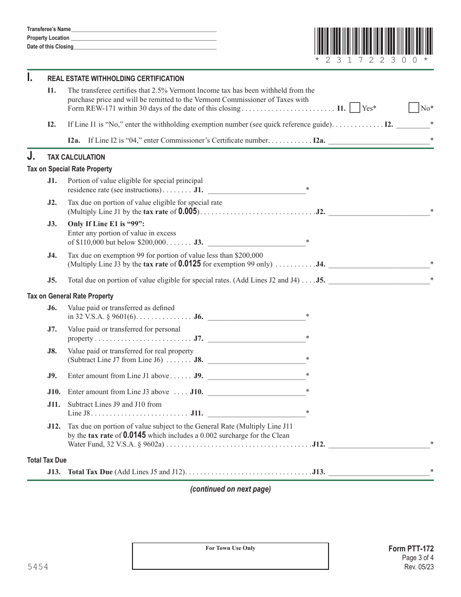 Form PTT172 Fill Out, Sign Online and Download Printable PDF