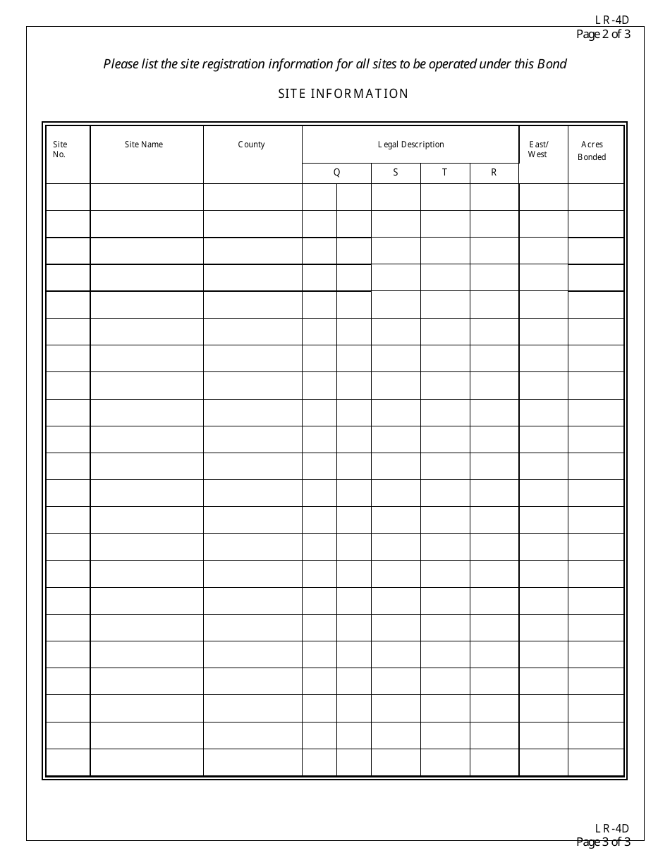 Form LR-4D Assignment of Corporate Demonstration - Mined Land Reclamation Program - Kansas, Page 2