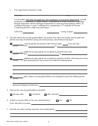 Form MGCB-RAL-4059O Attachment O Race Meeting License Application - Security Measures Information Form - Michigan, Page 2
