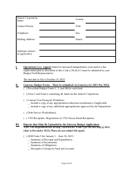 School Corporation Budget Information for Review Purposes - Indiana, Page 2