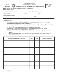 Form ABL-107 Application for Registration of Alcoholic Liquor Producer or Importer - South Carolina, Page 3