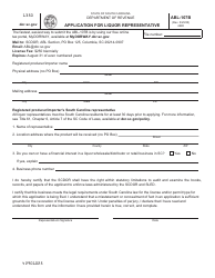 Form ABL-107 Application for Registration of Alcoholic Liquor Producer or Importer - South Carolina, Page 4