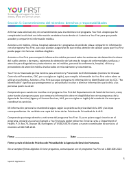 Solicitud Para Membresia De You First - Vermont (Spanish), Page 5