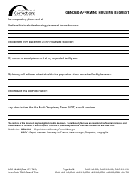 Form DOC02-420 Preferences Request - Washington, Page 2