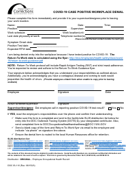 Document preview: Form DOC03-110 Covid-19 Case Positive Workplace Denial - Washington
