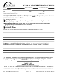 Document preview: Form DOC09-275 Appeal of Department Violation Process - Washington