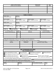 Form DOC20-155ES Intake/Pre-sentence Report Information Sheet - Washington (English/Spanish), Page 2