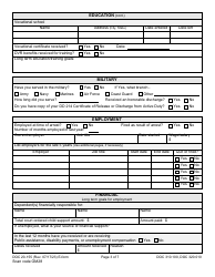 Form DOC20-155 Intake/Pre-sentence Report Information Sheet - Washington, Page 3