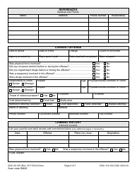 Form DOC20-155 Intake/Pre-sentence Report Information Sheet - Washington, Page 6