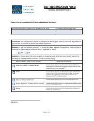 Self-identification Form - Race and Ethnicity - First-Time Homebuyer Program - City of San Diego, California, Page 2