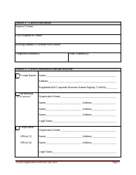 Early Childhood, Preschool and School Age Child Centre Licence Application Form - Prince Edward Island, Canada, Page 2