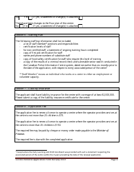 Early Learning and Child Care Licence Renewal Application Form - Prince Edward Island, Canada, Page 4