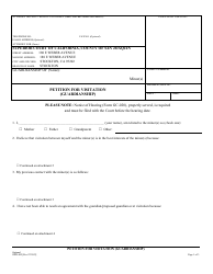 Form SJPR-402 Petition for Visitation (Guardianship) - County of San Joaquin, California