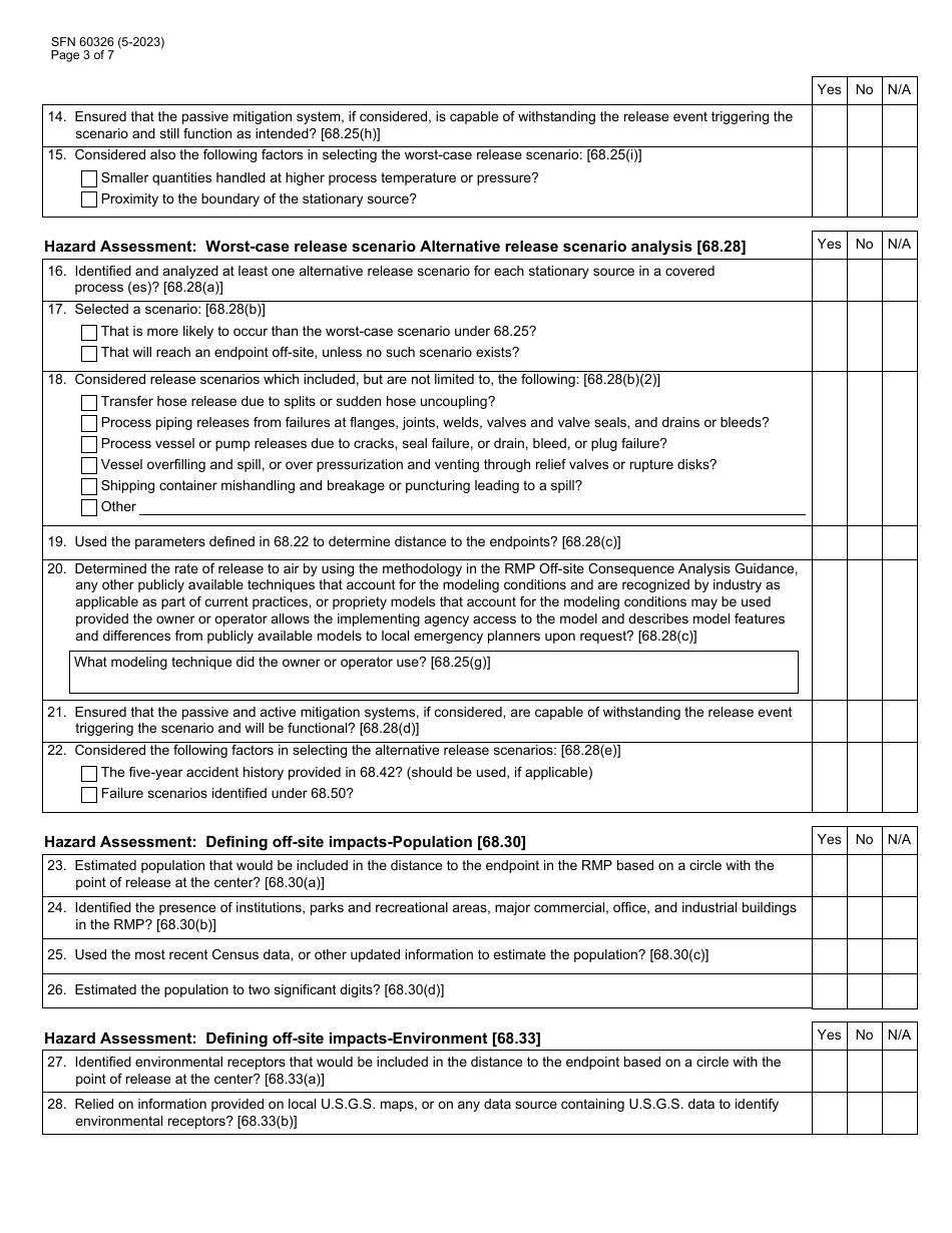 Form SFN60326 RMP Program Level 1 and 2 Checklist - North Dakota, Page 3