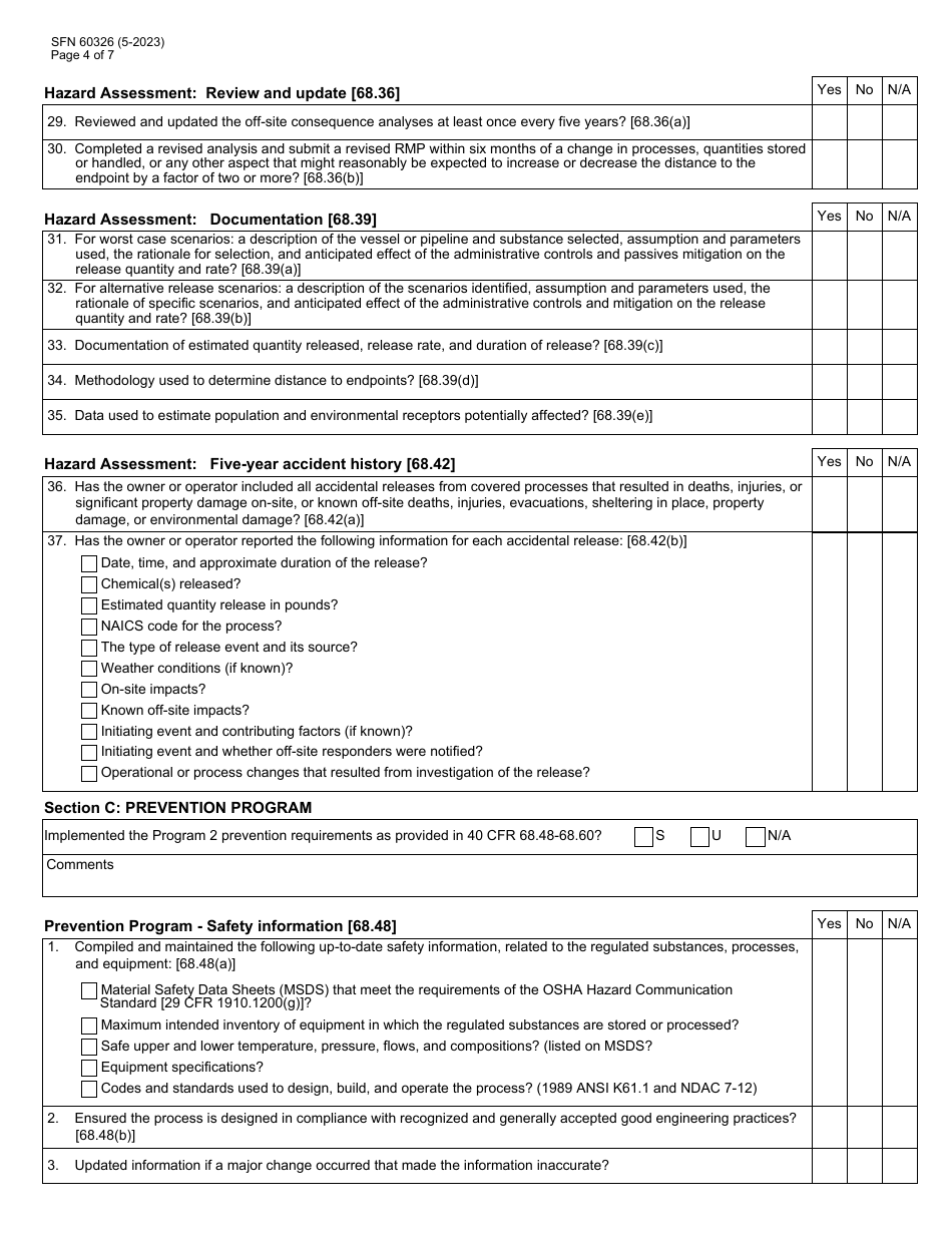 Form SFN60326 RMP Program Level 1 and 2 Checklist - North Dakota, Page 4