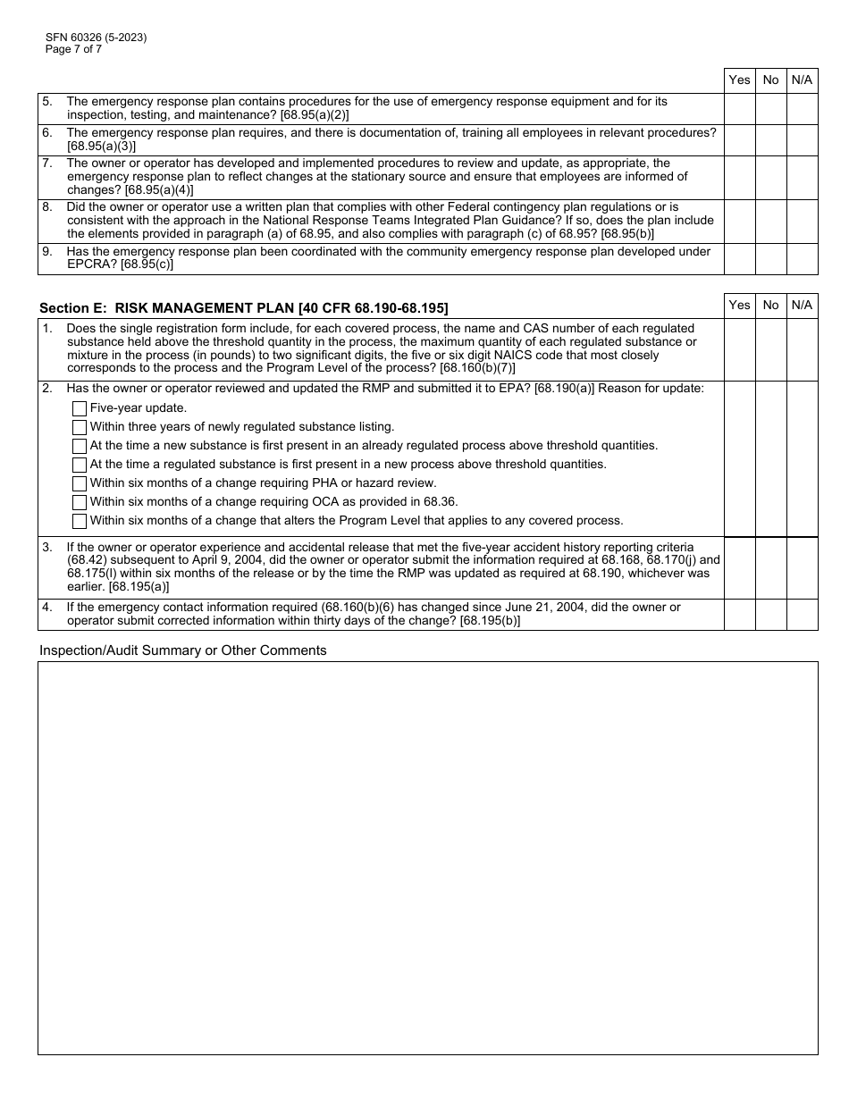 Form SFN60326 RMP Program Level 1 and 2 Checklist - North Dakota, Page 7
