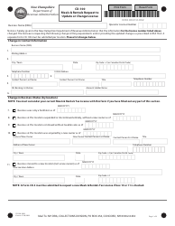 Form CD-100 Meals &amp; Rentals Request to Update or Change License - New Hampshire