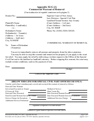 Document preview: Form 12817 Appendix XI-G (2) Commercial Warrant of Removal - New Jersey (English/Spanish)