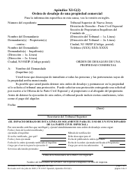 Form 12817 Appendix XI-G (2) Commercial Warrant of Removal - New Jersey (English/Spanish), Page 2