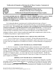 Form 10534 Appendix XI-A (2) Small Claims Summons and Return of Service - New Jersey (English/Spanish), Page 2