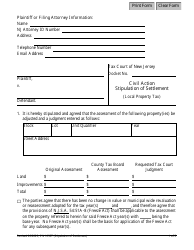 Document preview: Form 10337 Civil Action - Stipulation of Settlement (Local Property Tax) - New Jersey