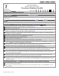 Document preview: Form 11655 Foreclosure Mediation Checklist - New Jersey