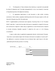 Pretrial Disclosures - Wyoming, Page 2