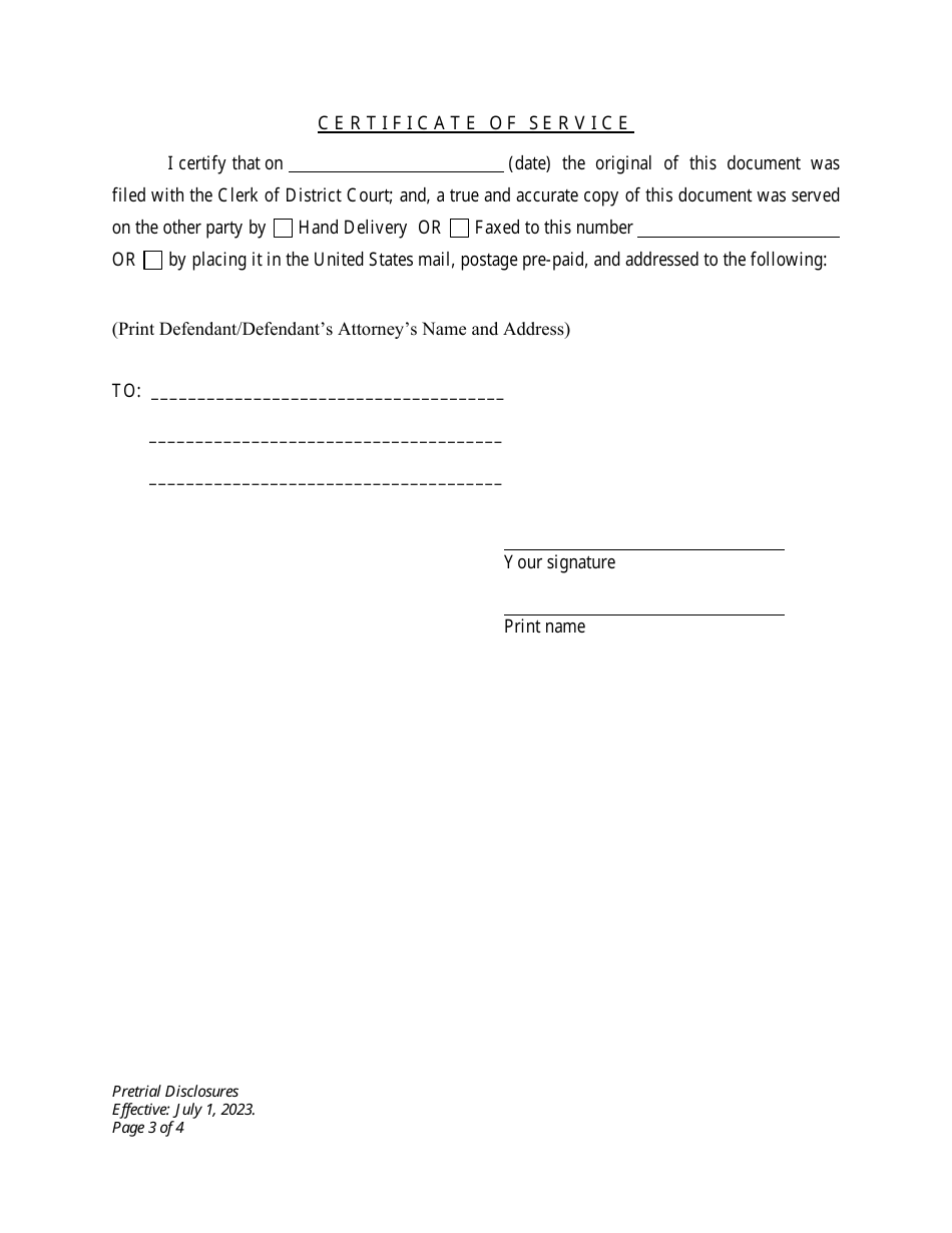 Pretrial Disclosures - Wyoming, Page 3