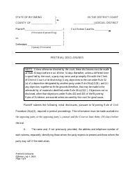 Document preview: Pretrial Disclosures - Wyoming