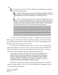 Order for Income Withholding - Wyoming, Page 2