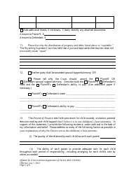 Affidavit for Divorce Without Appearance of Parties (With Minor Children) - Wyoming, Page 5