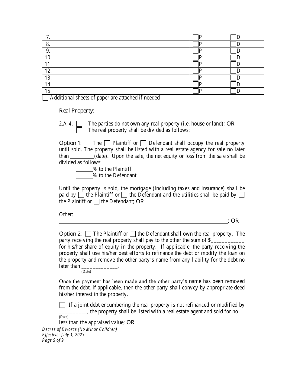 Decree of Divorce - Wyoming, Page 5