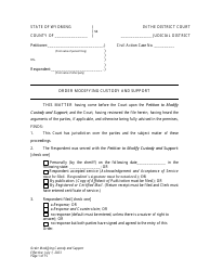 Document preview: Order Modifying Custody and Support - Wyoming