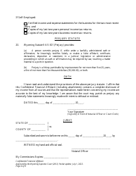 Confidential Financial Affidavit - Wyoming, Page 8