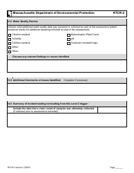 Form RTCR-2 Coliform Bacteria Level 2 Assessment Form - Massachusetts, Page 16