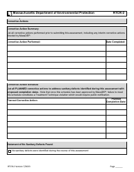 Form RTCR-2 Coliform Bacteria Level 2 Assessment Form - Massachusetts, Page 17