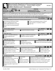 Document preview: Form RTCR-1 Coliform Bacteria Level 1 Assessment - Massachusetts