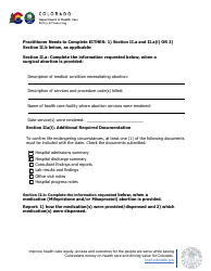 Certification Statement/Case Summary - Abortion Services (Life Endangering Circumstances) - Colorado, Page 2