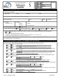 Form 5 Application for Kansas Substitute License - Kansas, Page 3