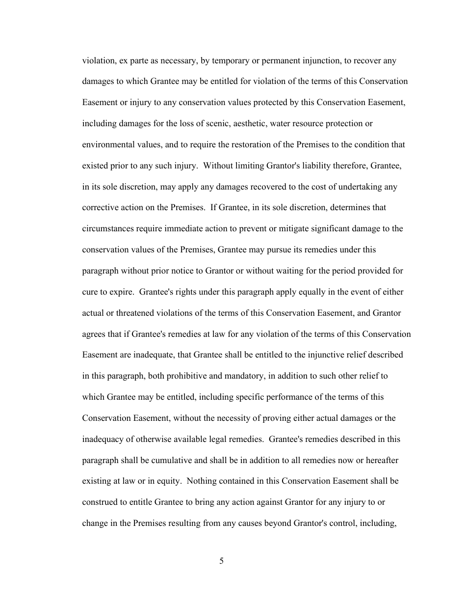 Conservation Easement - Rhode Island, Page 5