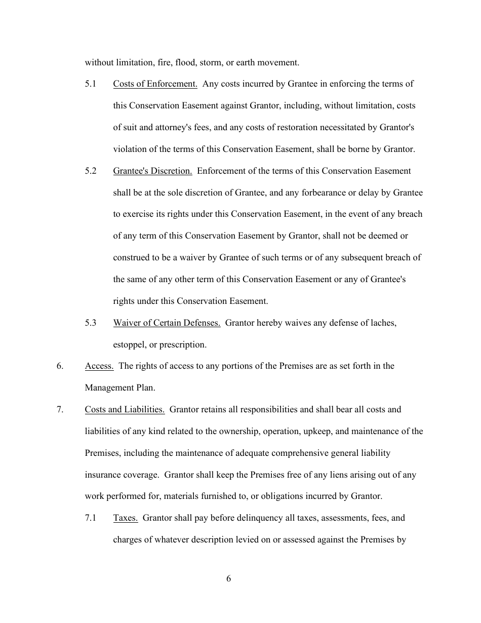 Conservation Easement - Rhode Island, Page 6