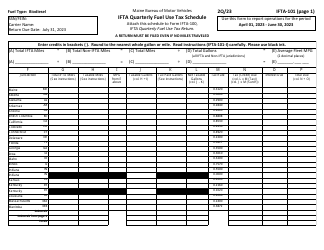 Form IFTA-100 Ifta Quarterly Fuel Use Tax Return - 2nd Quarter - Maine, Page 15