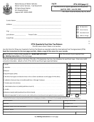 Form IFTA-100 Ifta Quarterly Fuel Use Tax Return - 2nd Quarter - Maine