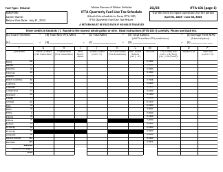 Form IFTA-100 Ifta Quarterly Fuel Use Tax Return - 2nd Quarter - Maine, Page 21